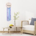 Home Decor Wood Plank Mermaid Blue Dream Catcher Room Decor Wall Hanging Wall Decoration - Image 3